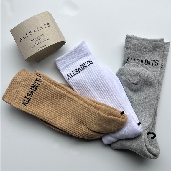 All Saints Other - All Saints 3-Pack Classic Sport High Cut Socks